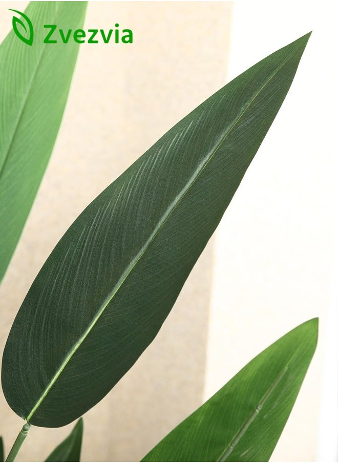 Zvezvia - Artificial Canna Lily Tree 5.2 Feet Fake Tropical Palm Tree with 25 Trunks,Perfect Large Faux Silk Plants in Pot for Indoor Outdoor Home Office Garden Modern Decoration Housewarming Gift - Image 1