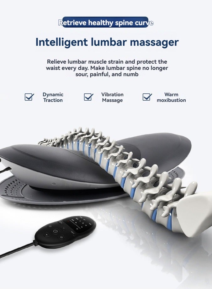 M MIAOYAN Electric Lumbar Massager — Vibration, Heat Therapy & Airbag Traction for Back Pain Relief  - Image 2