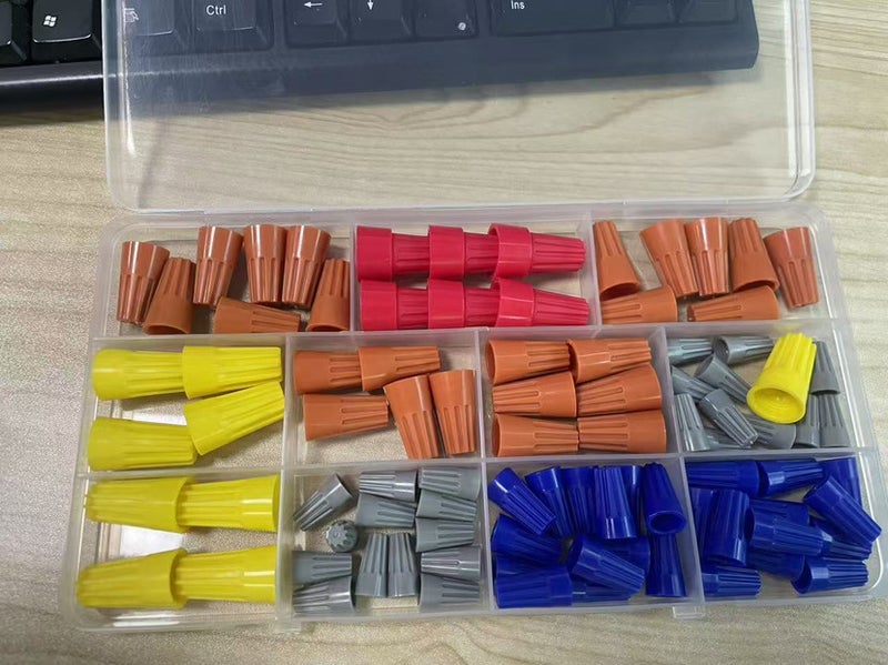 Spiral Wire Cap Waterproof Crimp Terminals P1P2P3P4P6 90 pieces 22*10.6*1.8 140g 