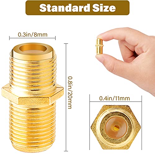 PASOW F Type RG6 Coupler Gold Plated Female to Female Barrel Coaxial Adapter (20pcs) - Image 2