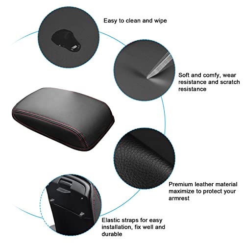 SXCY for 2023 2024 2025 Mazda CX5 Armrest Cover 2018-2024 2025 CX5 Center Console Cover 2023 2024 2025 CX-5 Console Protect Cover 2022-2025 CX-5 Accessories 2024 CX-5 CX5 Armrest Box Protection (Red) - Image 5