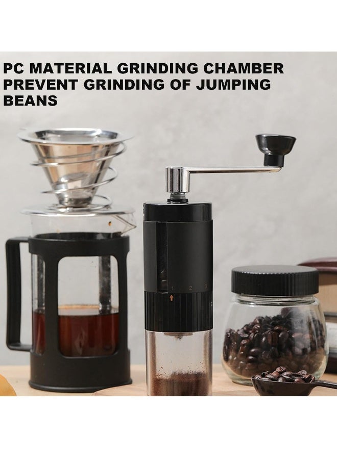 Manual Coffee Bean Grinder, Hand Crank Coffee Grinder, 90ml Adjustable Manual Espresso Grinder, With Visual Powder Chamber, Stainless Steel Coffee Hand Grinder Accessories for for Espresso, Cold Brew - Image 4
