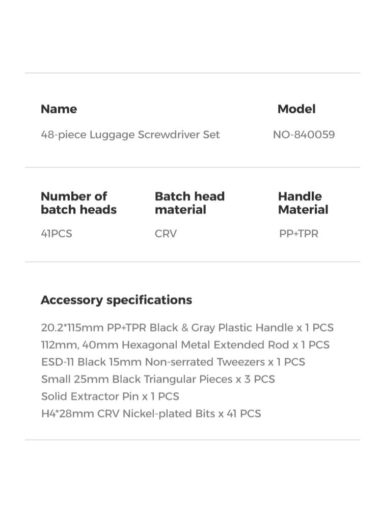 ProOne - ProOne Screwdriver Set, 48 in 1 Mini Screwdriver, Magnetic Driver Bits Set, Set, S2 Alloy Steel Pocket Manual Screwdriver Tool Set, Repair Tool Kit - Aluminum Shell - Image 1