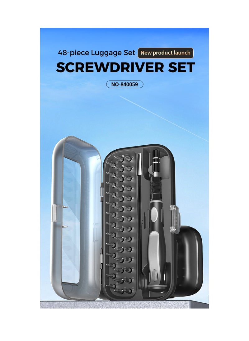 ProOne - ProOne Screwdriver Set, 48 in 1 Mini Screwdriver, Magnetic Driver Bits Set, Set, S2 Alloy Steel Pocket Manual Screwdriver Tool Set, Repair Tool Kit - Aluminum Shell - Image 1