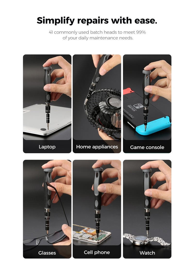 ProOne - ProOne Screwdriver Set, 48 in 1 Mini Screwdriver, Magnetic Driver Bits Set, Set, S2 Alloy Steel Pocket Manual Screwdriver Tool Set, Repair Tool Kit - Aluminum Shell - Image 1