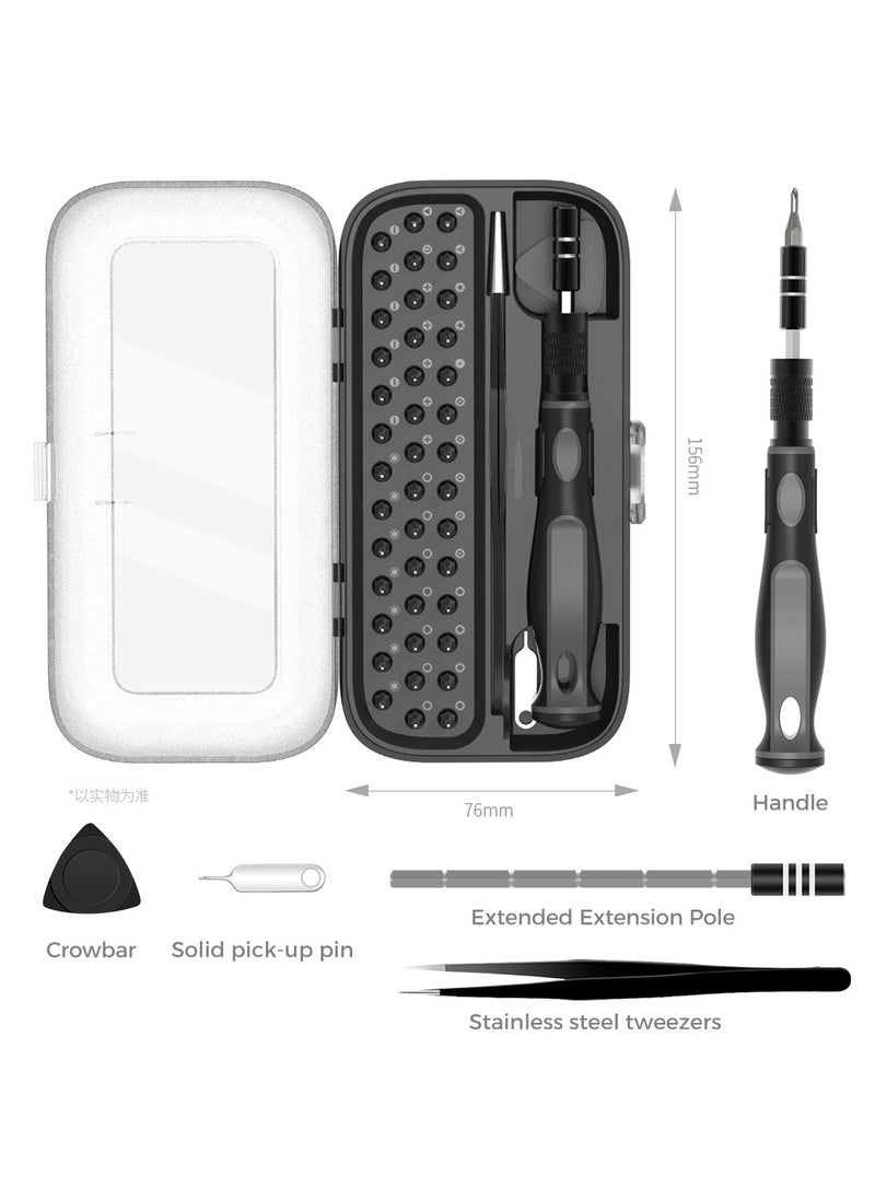 ProOne - ProOne Screwdriver Set, 48 in 1 Mini Screwdriver, Magnetic Driver Bits Set, Set, S2 Alloy Steel Pocket Manual Screwdriver Tool Set, Repair Tool Kit - Aluminum Shell - Image 1