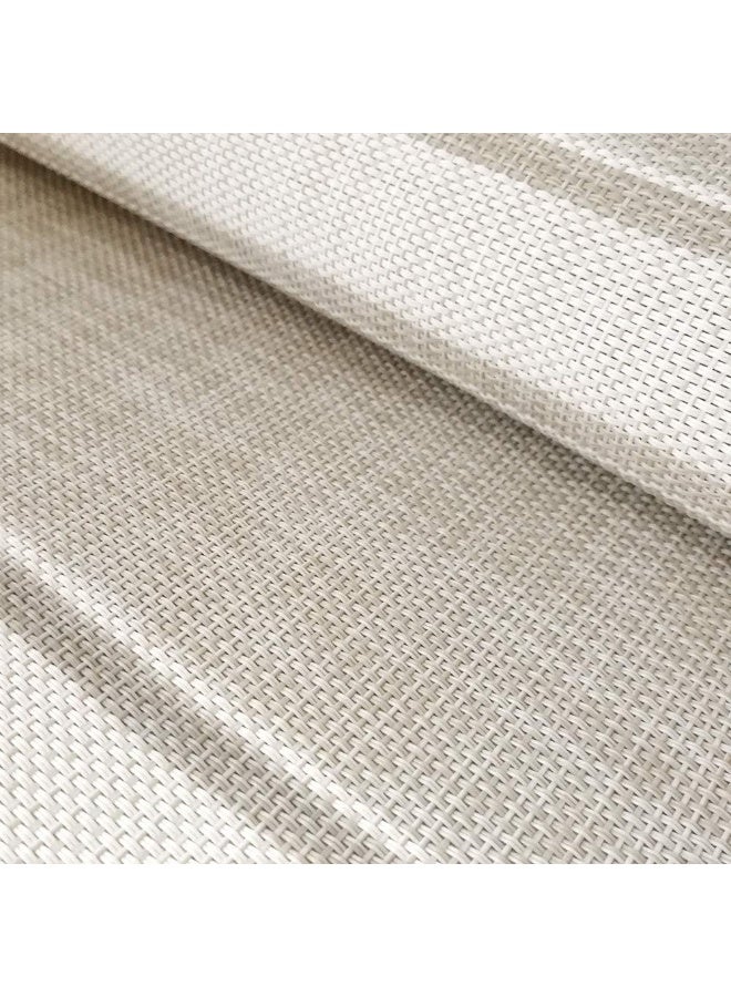 YOSICHY Table Mats Set of 6 Crossweave Woven Vinyl Placemats Heat Resistant Non-Slip Kitchen Placemats for Dining Table Washable Easy to Clean (White) - Image 2