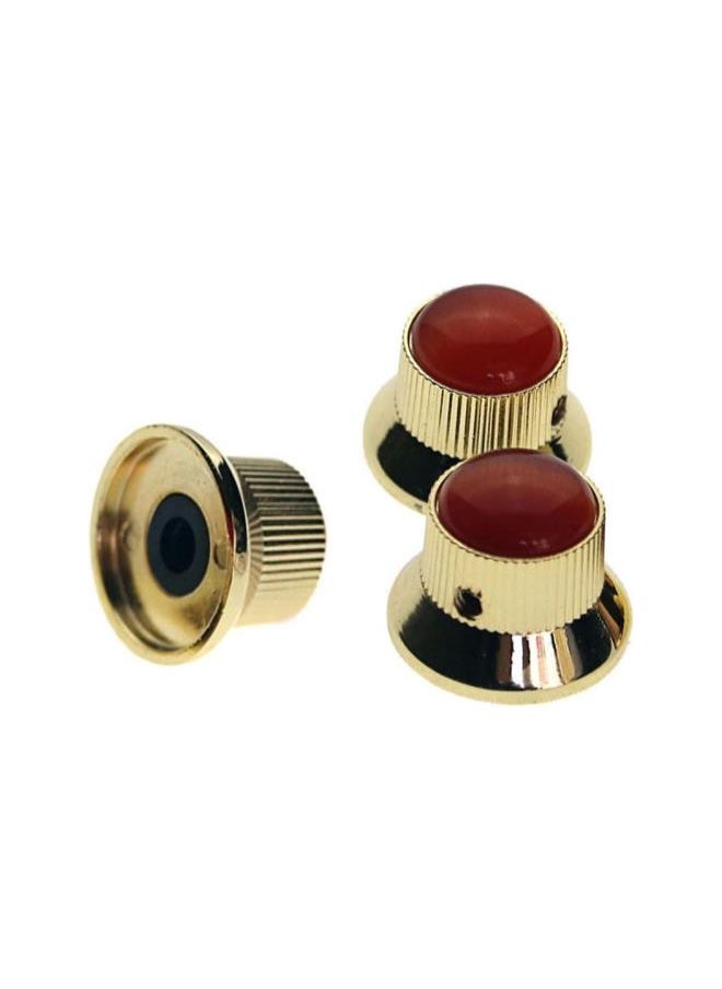 WYBOT - 3pcs Electric Guitar Knobs Buttons Metal Guitar Knobs for Fender Strat Electric Guitar Parts Replacement - Image 1