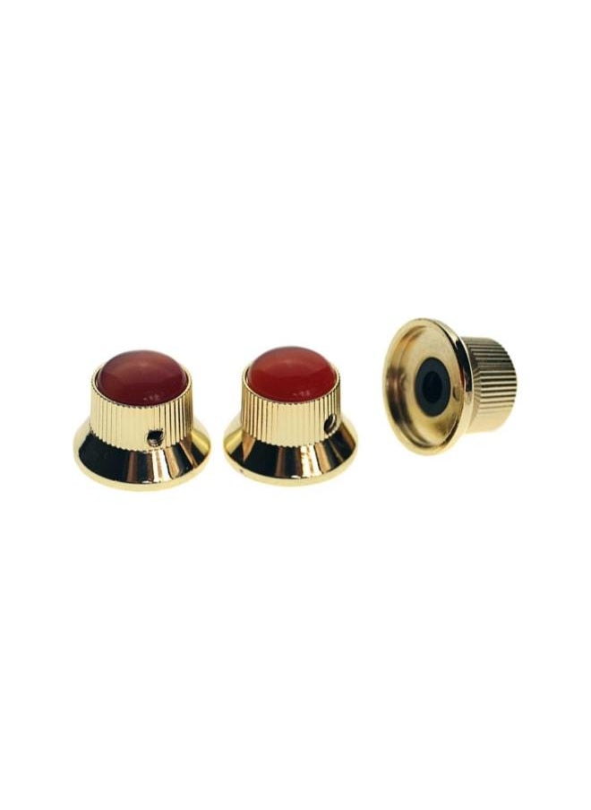WYBOT - 3pcs Electric Guitar Knobs Buttons Metal Guitar Knobs for Fender Strat Electric Guitar Parts Replacement - Image 1