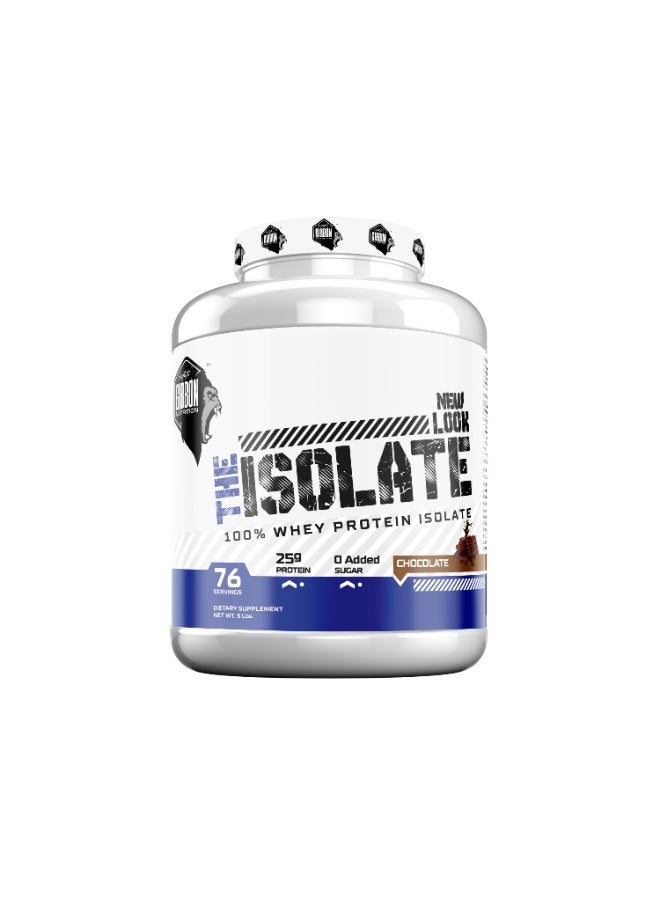 GIBBON Isolate Whey Protein Isolate, Chocolate Flavour, 5 Lb, 73 Servings