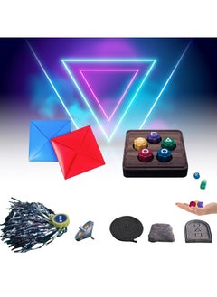 Dominy Gonggi Korean Game Squid Gongi Game Pack, Folk Dice Stone Catching Game Jebi Kicks, Gong-gi, Biseokchigi, Paeng-y, DDAKJI, Hand Eye Coordination Training Toy (All Game Set)  - Image 1