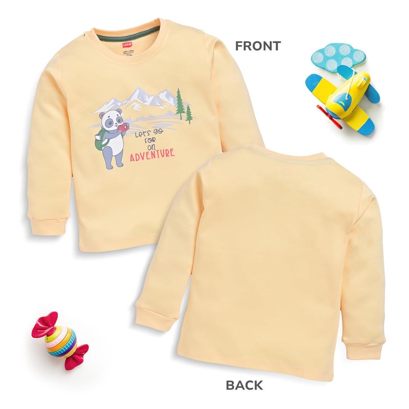 LuvLap Boys Cotton Cartoon Regular Fit T-Shirt Set - Multicolor (18 to 24 Months) - Image 2