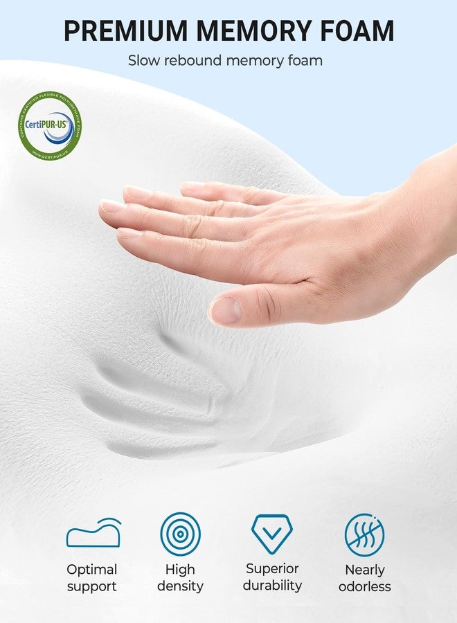 ايلڤيروس وسادة دعم الرقبة من إلفيروس المصنوعة من إسفنج الذاكرة، وسادة طبية مريحة لتخفيف آلام الرقبة والكتف، وسادة سرير مريحة بغطاء تبريد - Image 5