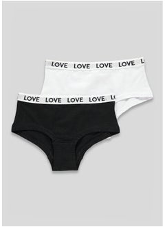 Matalan Girls 2 Pack Sports Boy Shorts 
