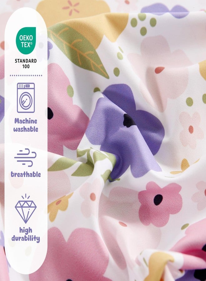 LONAVA Twin Sheet Set Kids - Flower 3 Pieces Soft Cute Microfiber Bed Sheet for Boy Girls Teens, Oeko Texted Breathable Cooling Fabric & Deep Pocket Full Elastic Sheets - Image 5