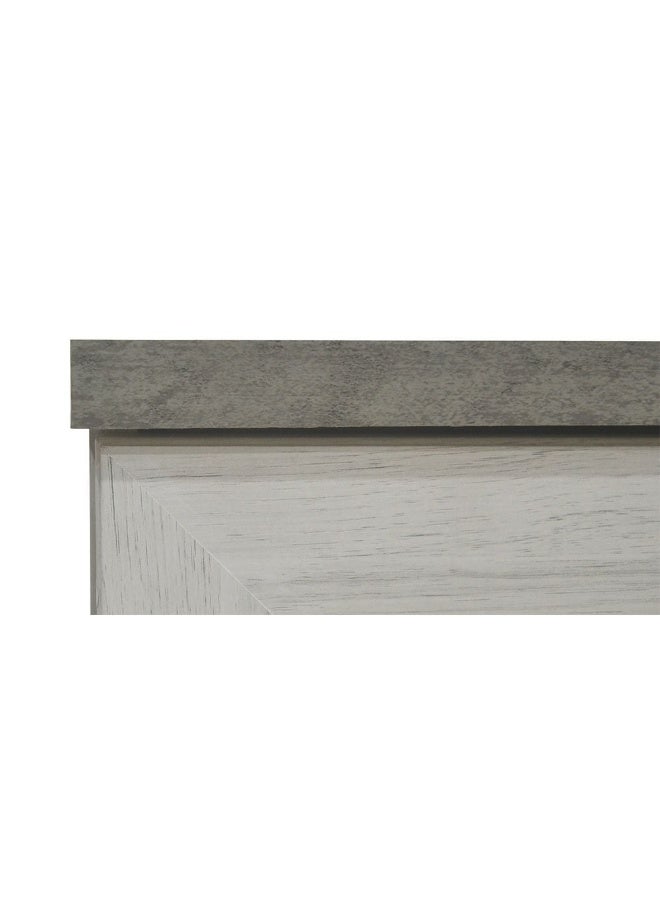 DANUBE HOME Zenith 1 Drawer Nightstand Bedside Furniture Night Stand End Table Night Stand For Bedroom Living Room-White Oak+Cement - Image 3