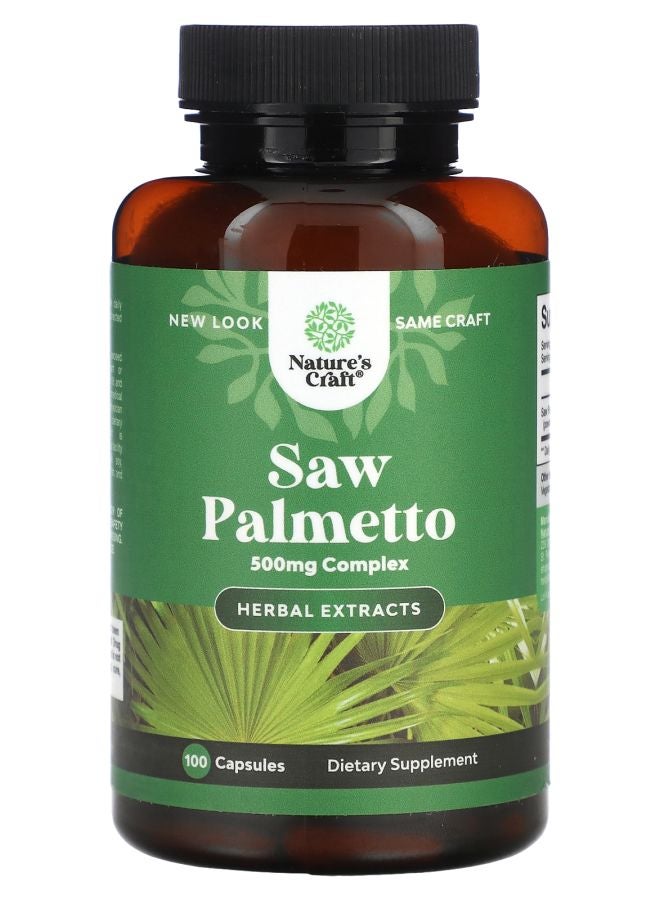 Nature's Craft ساو بالميتو 500 ملغ 100 كبسولة