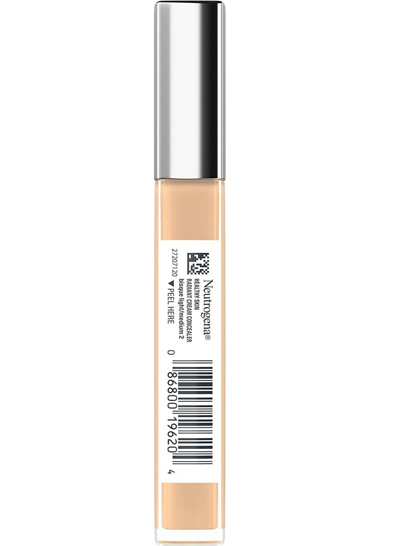 Neutrogena Neutrogena Healthy Skin Radiant Brightening Cream Concealer, Bisque Light/Medium 02 neutral undertones, 0.24 oz - Image 2