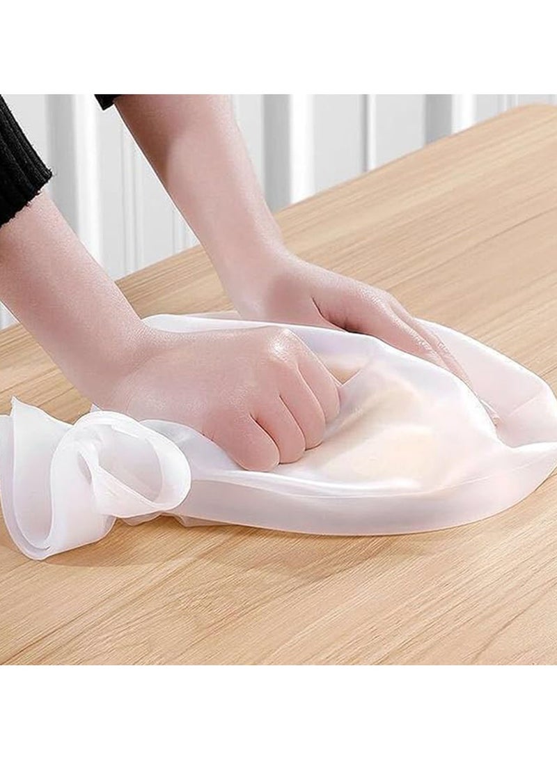 3 Piece Silicone Dough Bag, Reusable Kneading Dough Bag Thickened Dough Mixer Bag Improve Multifunctional Dough Mixer for Bread Making Cooking Tool Easy to Wash Flour Mixing Bag (8.26*12.2inch)  - Image 3