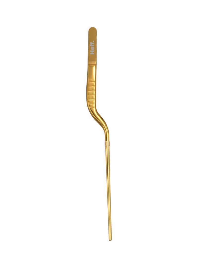 Heff 8’ inch Offset tweezer (Glossy Gold) - Image 1