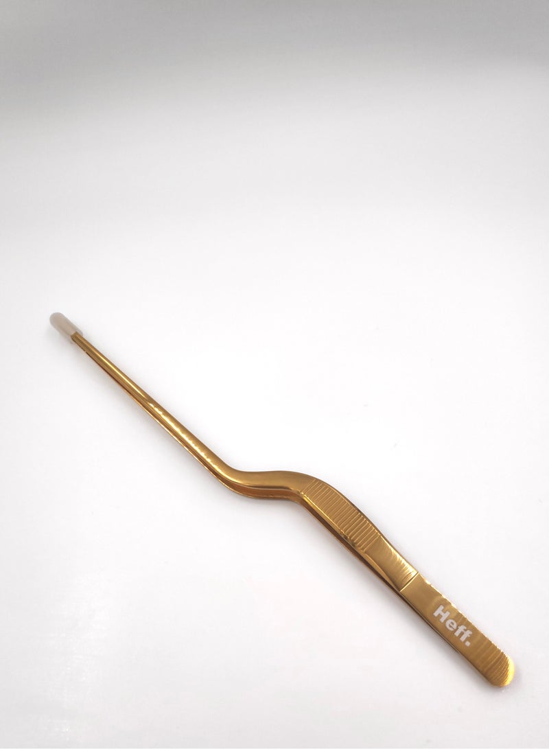 Heff 8’ inch Offset tweezer (Glossy Gold) - Image 2