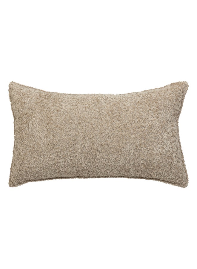 atmosphera Soana Bouclette Rectangular Shaped Cushion Beige 30 x 50cm 204404B - Image 1