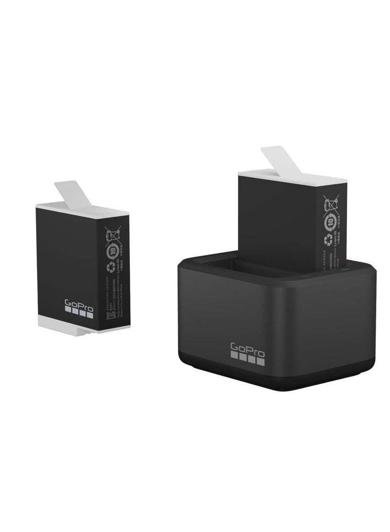GoPro Dual Charger with Enduro Batteries 2-Pack - (Hero11 Black/Hero10 Black/Hero9 Black) - Official Gopro Accessory, Standard