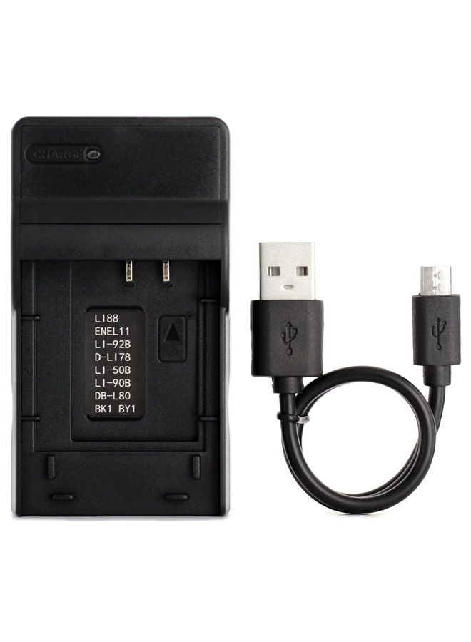 Norifon شاحن USB LI-50B لكاميرات أوليمبوس D-750، SH-21، SP-800UZ، SP-810UZ، SP-815UZ، Stylus 1010، 1030SW، SZ-12، SZ-14، Tough TG-2، VR-340، VR-350، XZ-1 والمزيد - Image 1