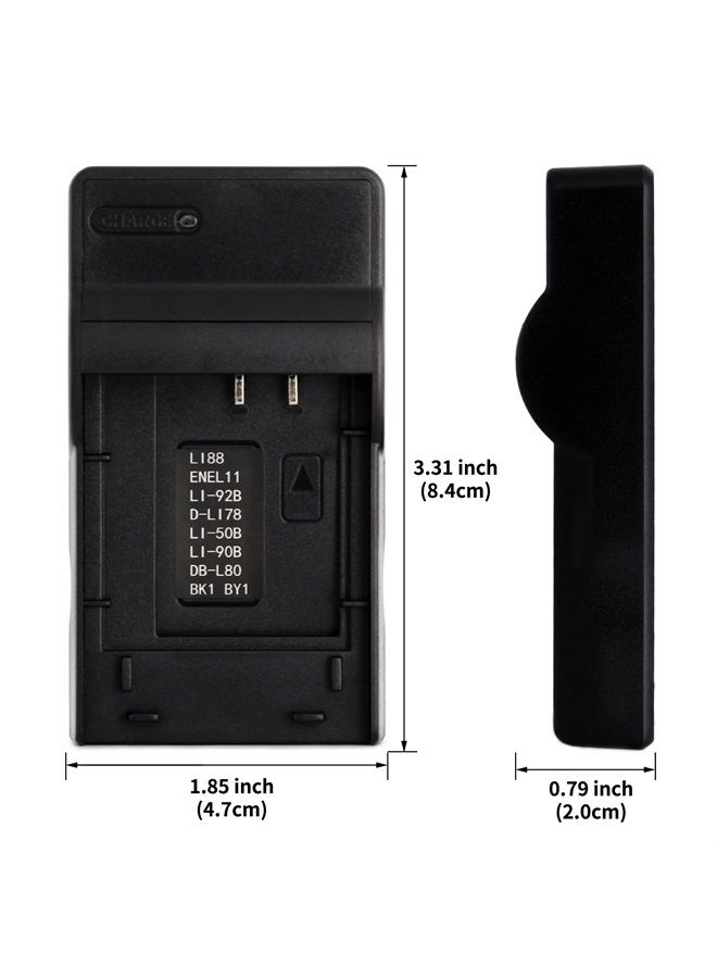 Norifon شاحن USB LI-50B لكاميرات أوليمبوس D-750، SH-21، SP-800UZ، SP-810UZ، SP-815UZ، Stylus 1010، 1030SW، SZ-12، SZ-14، Tough TG-2، VR-340، VR-350، XZ-1 والمزيد - Image 4