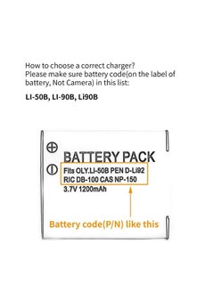 Norifon LI-50B USB Charger for Olympus D-750, SH-21, SP-800UZ, SP-810UZ, SP-815UZ, Stylus 1010, 1030SW, SZ-12, SZ-14, Tough TG-2, VR-340, VR-350, XZ-1 Camera and More  - Image 2
