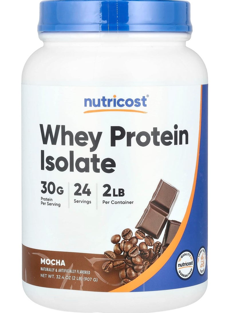 Nutricost Whey Protein Isolate, Mocha, 2 lb (907 g)