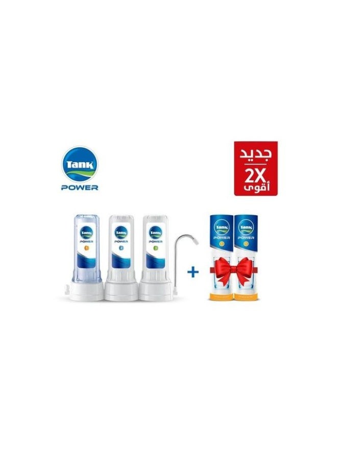 فلتر تانك 3 مراحل + شمعتين