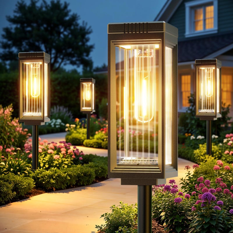 ELECLINK Solar Pathway Lights Outdoor, 8 Pack Upgraded Solar Lights Outdoor Waterproof, Bright Up to 15 Hrs Auto On/Off Garden Light for Yard Patio Lawn Path Walkway Driveway Outside Decor - Image 1