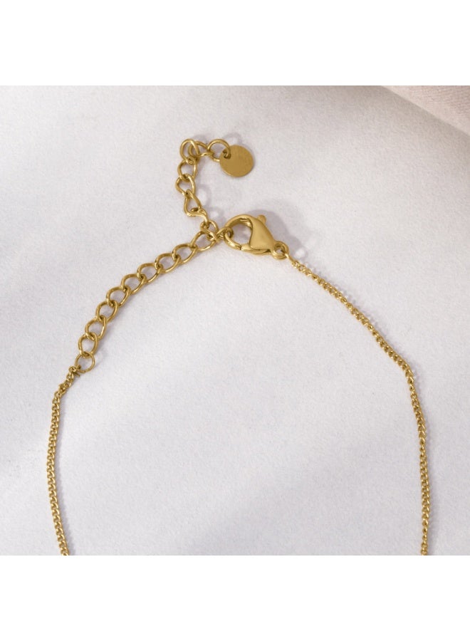 Palmonas 18K Gold Tone Plated Mini Heart Trail Charm Necklace For Women - Waterproof & Anti-Tarnish - Image 4