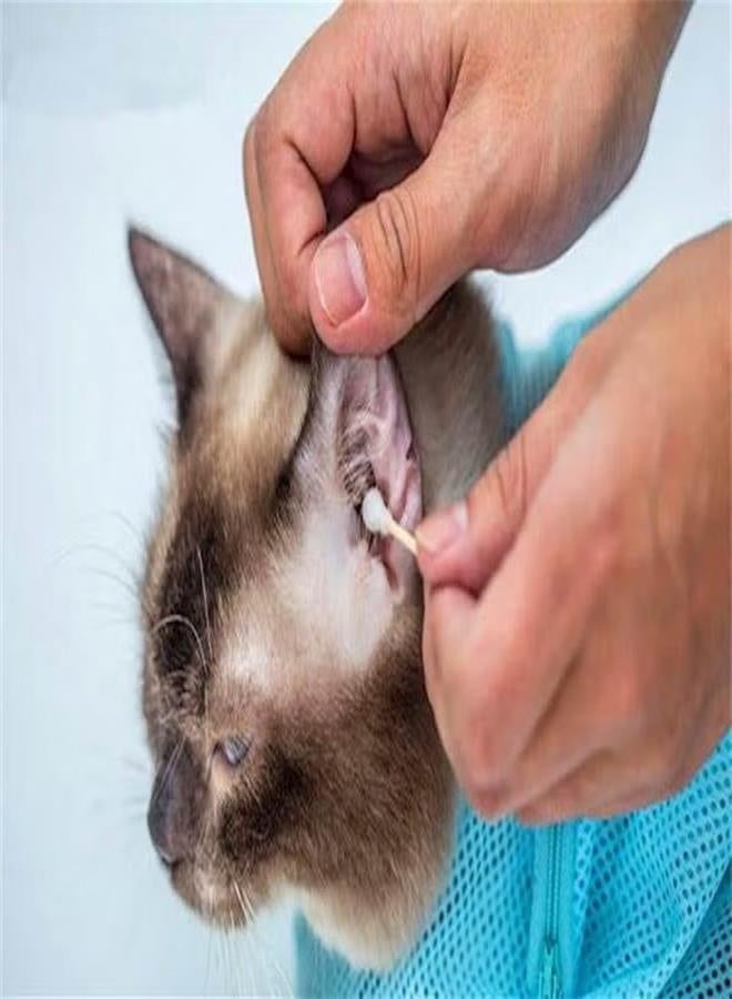 Mesh Bath Cat Grooming Bag Blue - Image 2