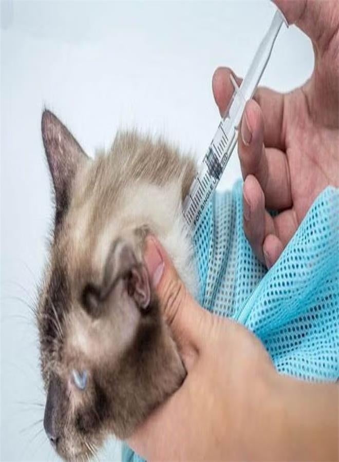 Mesh Bath Cat Grooming Bag Blue - Image 3