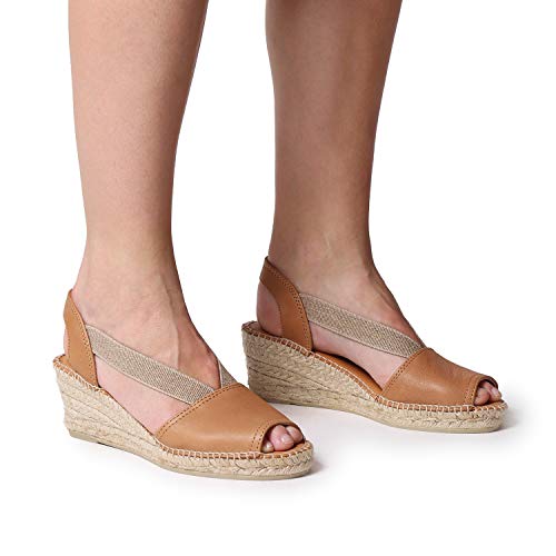 Toni Pons Leather Slingback Wedge Espadrille by TONI PONS - Image 4