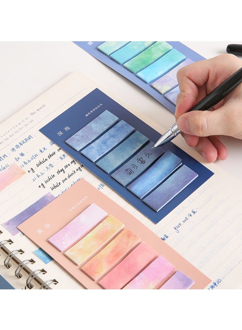 960 Sheets Landscape Sticky Tabs, Pastel Strip Index Tabs for Annotating Books, Writable Multi Color Book Tabs for Page Markers, Repositionable Memo Stickers for Folders and Monitors - Image 2