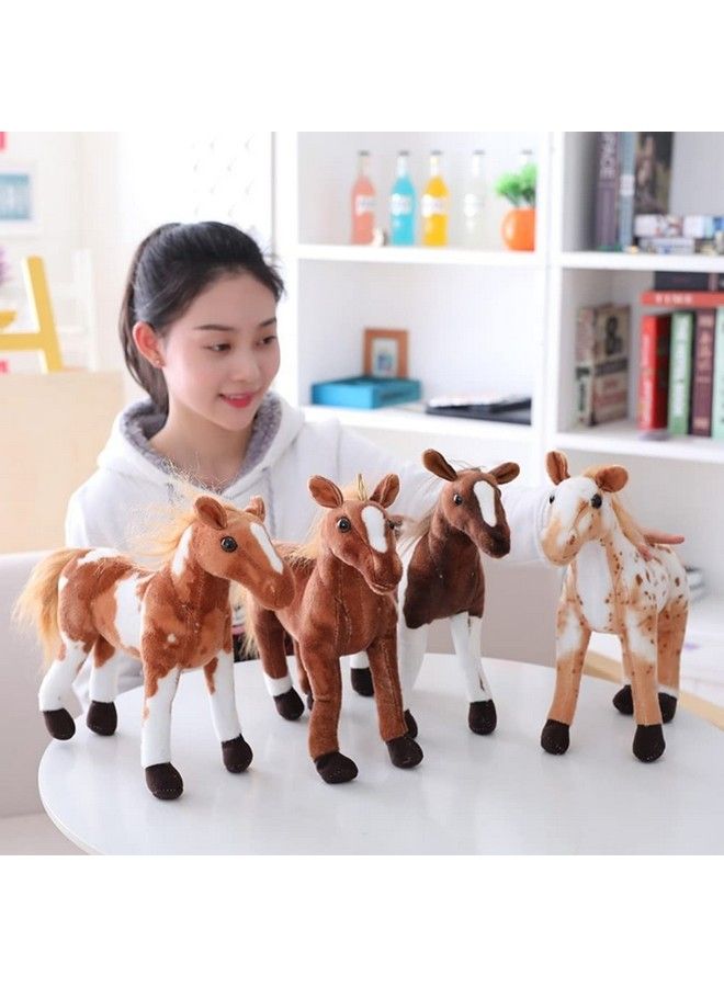 Tickles لعبة حصان محشوة ناعمة للأطفال (الحجم: 30 سم اللون: بني وأبيض) - Image 4