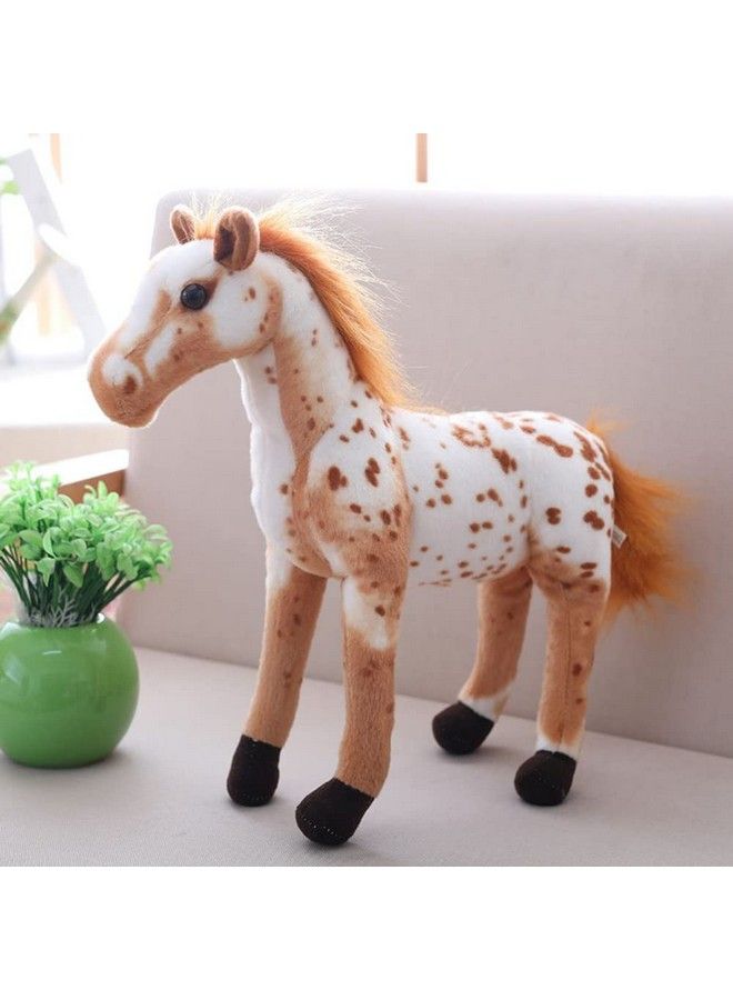 Tickles لعبة حصان محشوة ناعمة للأطفال (الحجم: 30 سم اللون: بني وأبيض) - Image 1
