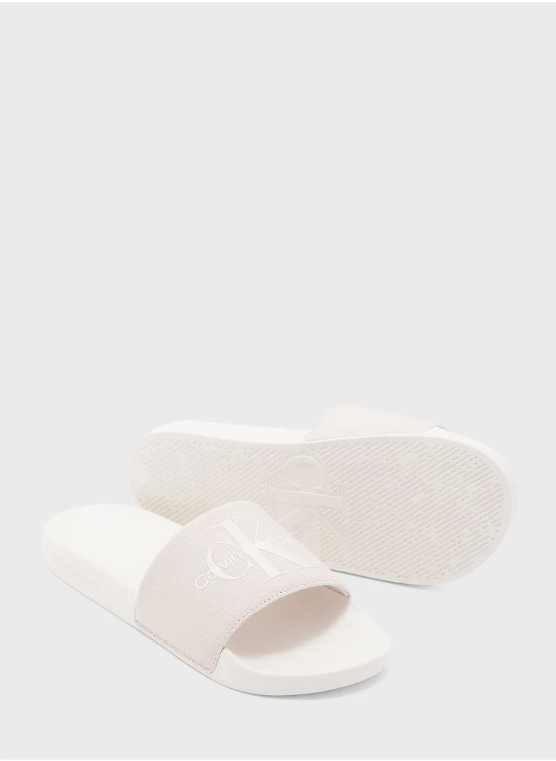 Calvin Klein Jeans Monogram Flip Flops
