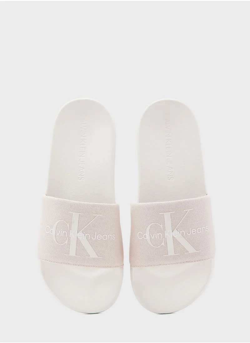 Calvin Klein Jeans Monogram Flip Flops