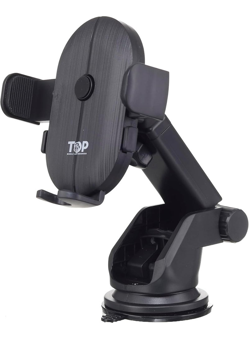 TOP HL-03 Car Mobile Phone Holder with Strong Suction Cup, 360° Rotation, Dashboard & Windshield Mount - Image 1