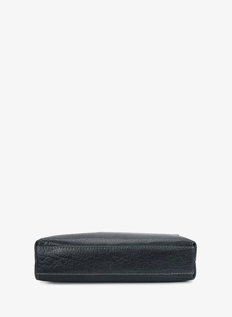 Da Milano Navy Da Milano Men's Genuine Leather Crossbody Handbag with Zip Closure - Navy (SB-0064) for Men | Best Price UAE