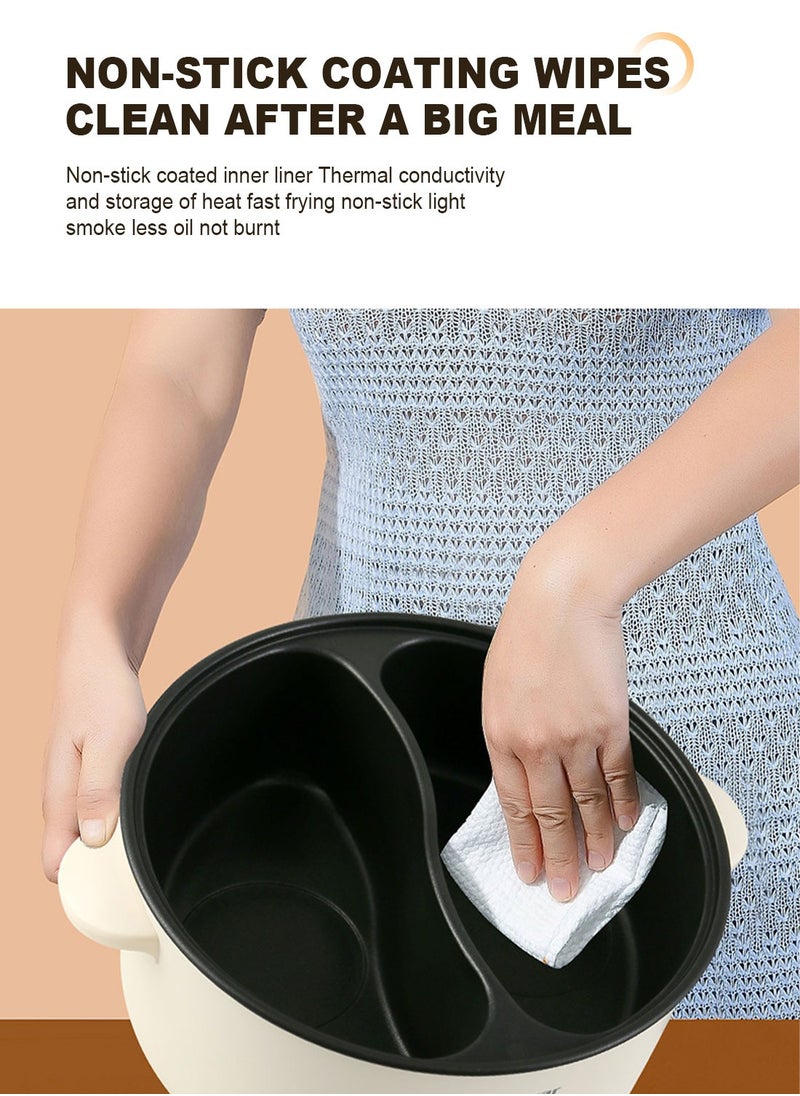 COOLBEAR Yuanyang Electric Hot Pot 6L Household Large Capacity Electric Cooker Multifunctional Hot Pot All-in-one Pot  - Image 4