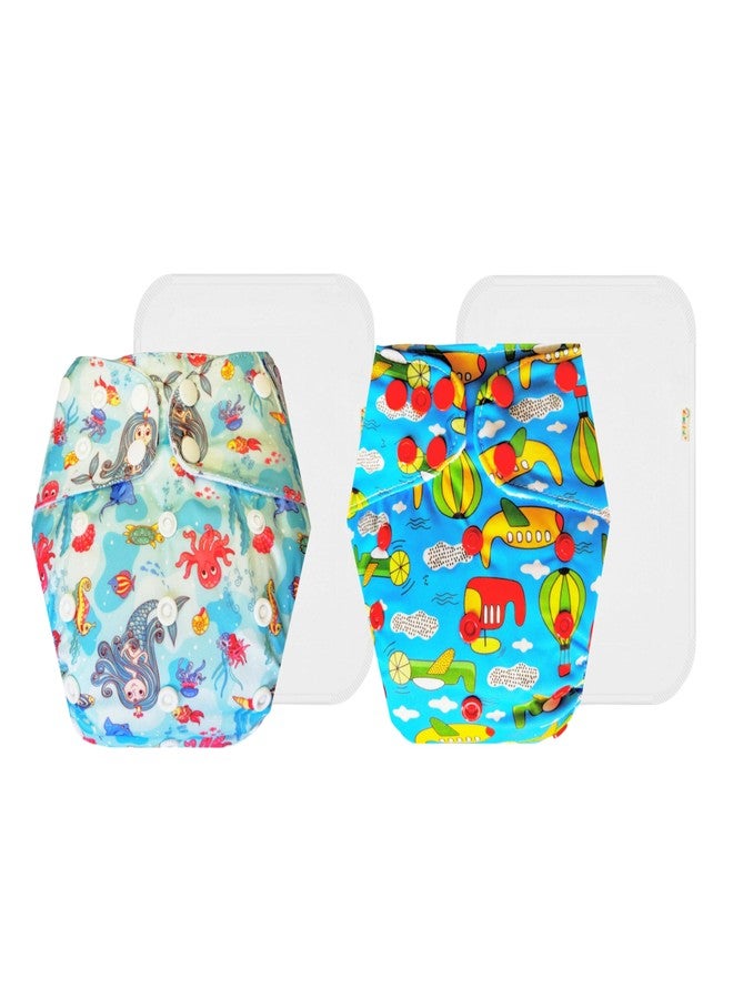 Dumbledo Premium Cloth Diaper with Cotton Insert (Pack of 2) | Dry Feel and Comfortable | Breathable | Quick Dry | Trusted by Moms | 3 Months - 3 Years | Unisex Baby - Image 1
