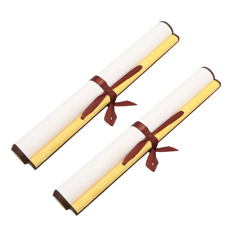2 Rolls of Home Art Scroll Chinese Painting Scroll Write Training Paper - Image 4