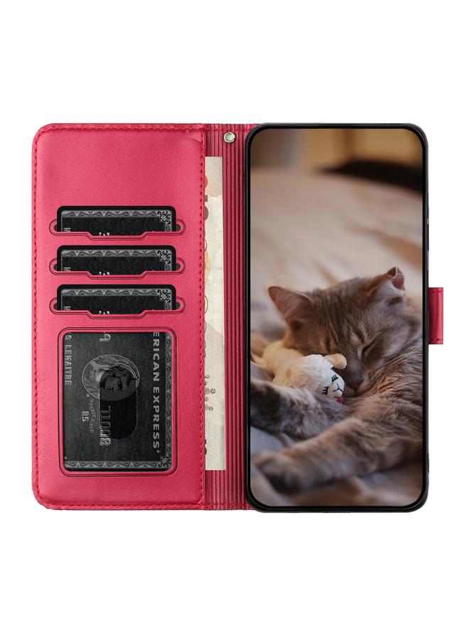 اس-توب جراب لهاتف Samsung Galaxy A51 مصنوع من الجلد بنقشة قطة مع حبل تعليق - Image 5