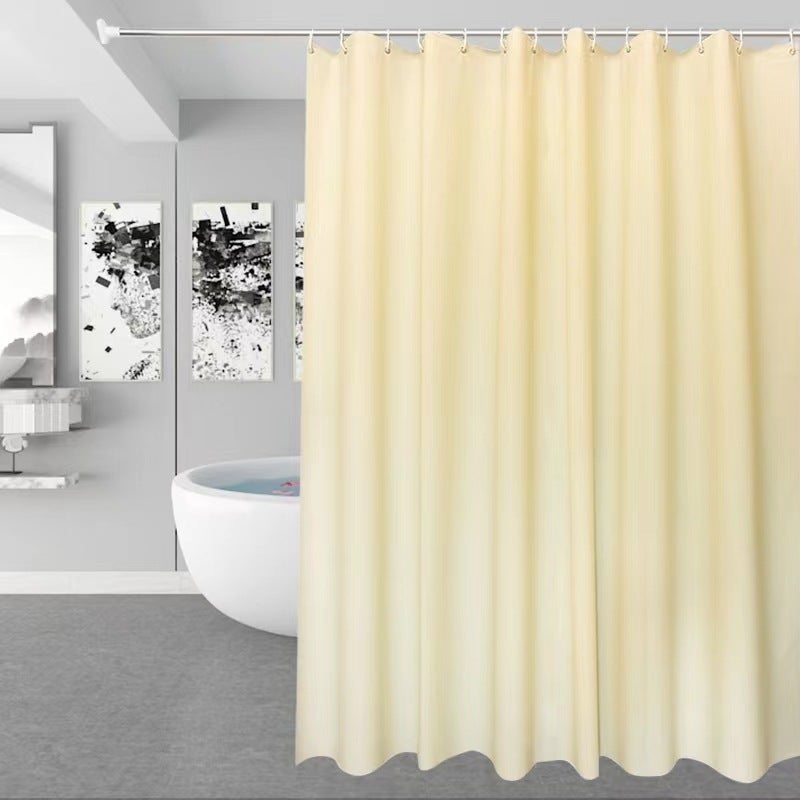 general Solid Color PEVA Shower Curtain Waterproof Mildew Resistant with Metal Grommets - Image 1