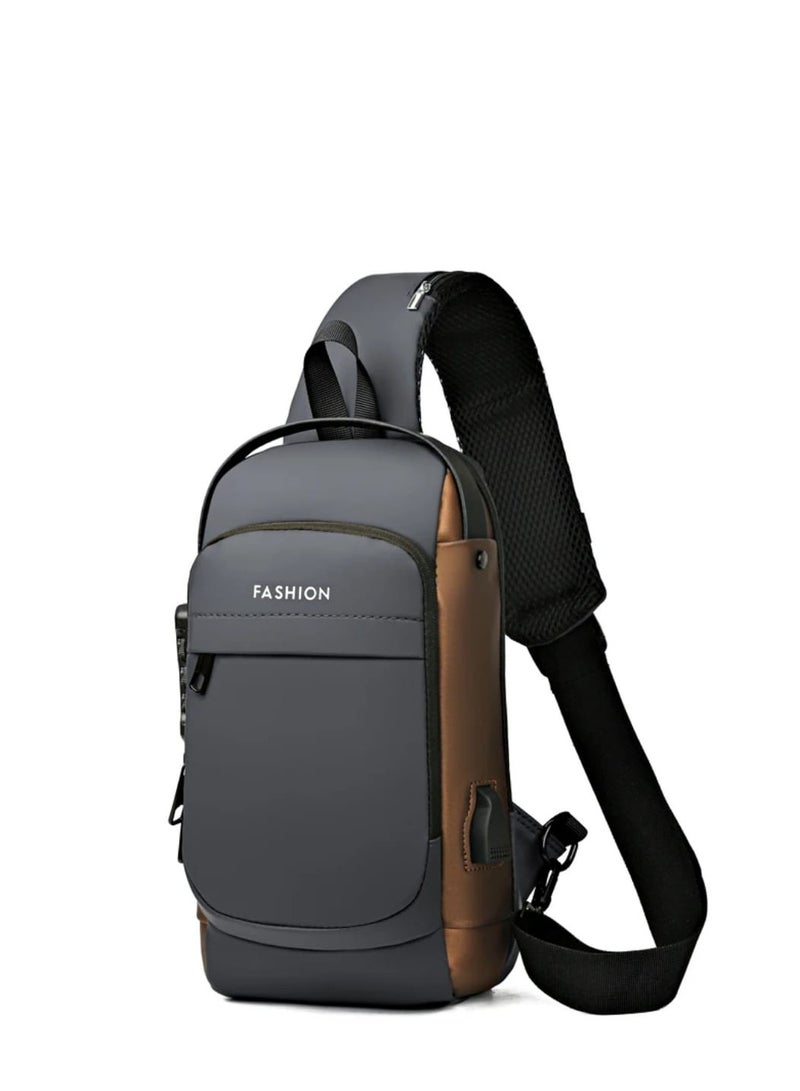 FASHION Shoulder bag, crossbody bag for men, waterproof and anti-theft, with USB charging, - Image 2